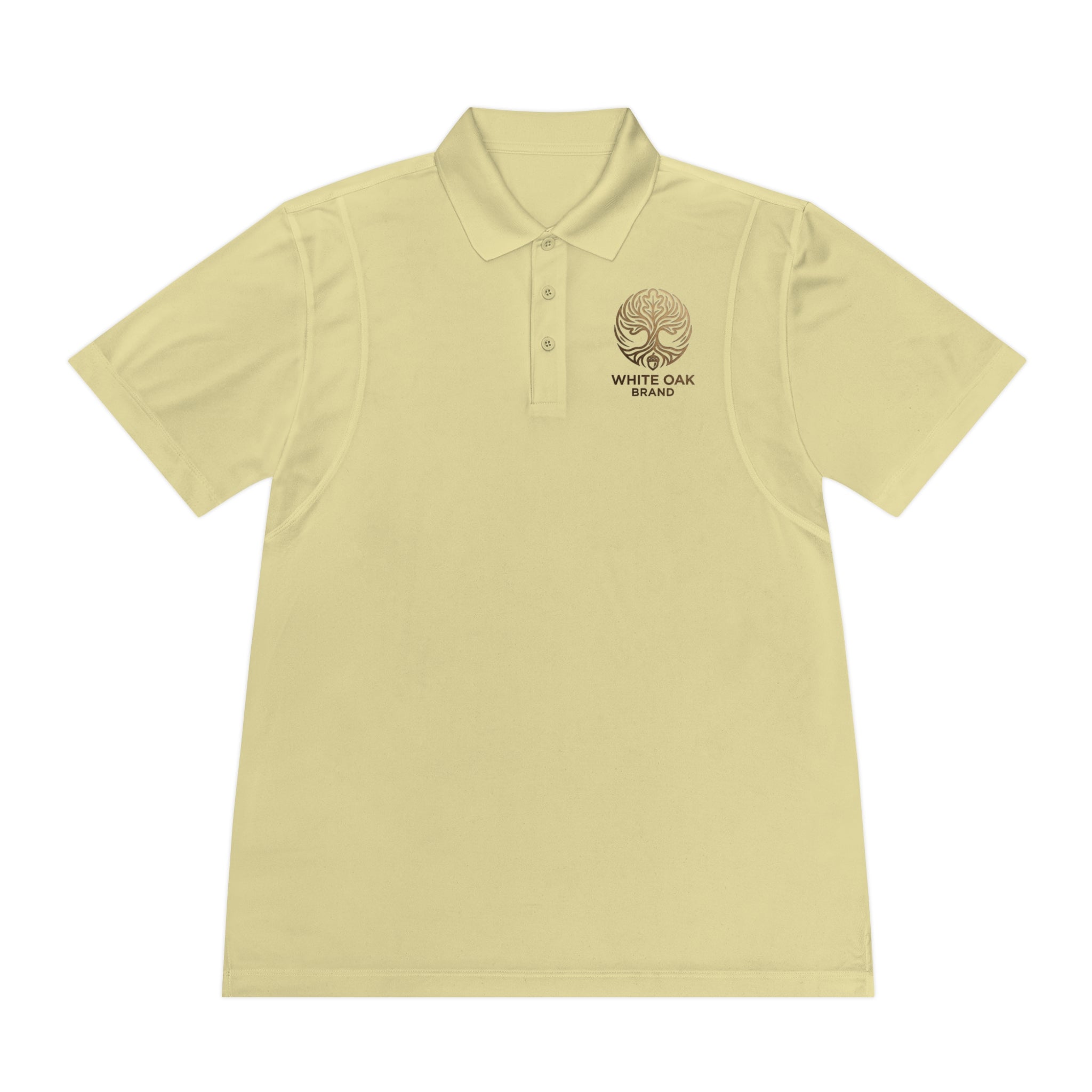 White Oak Brand Men's Polo Shirt — Embroidered Tree Logo