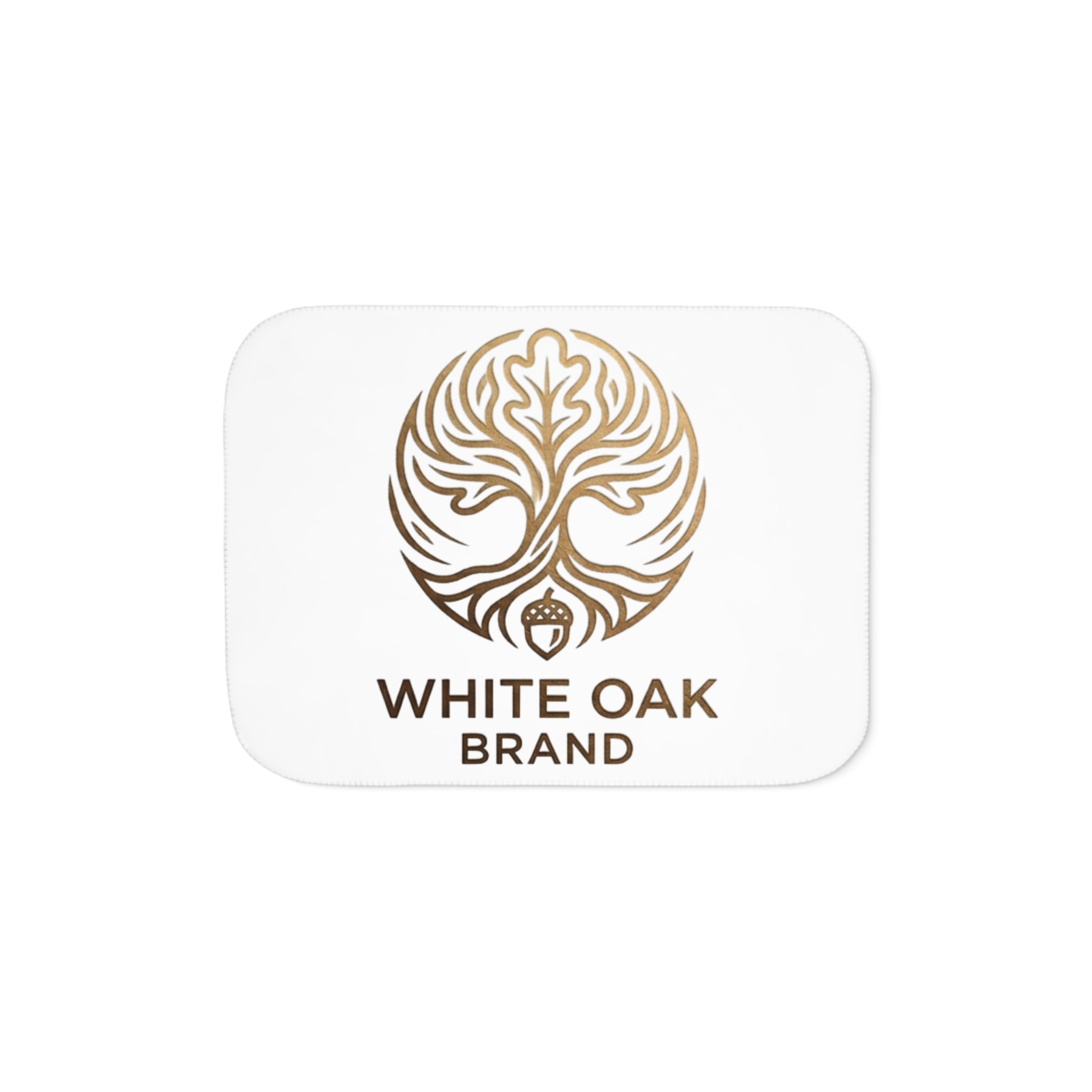 White Oak Logo Sherpa Blanket — Cozy Branded Throw for Home & Gifts