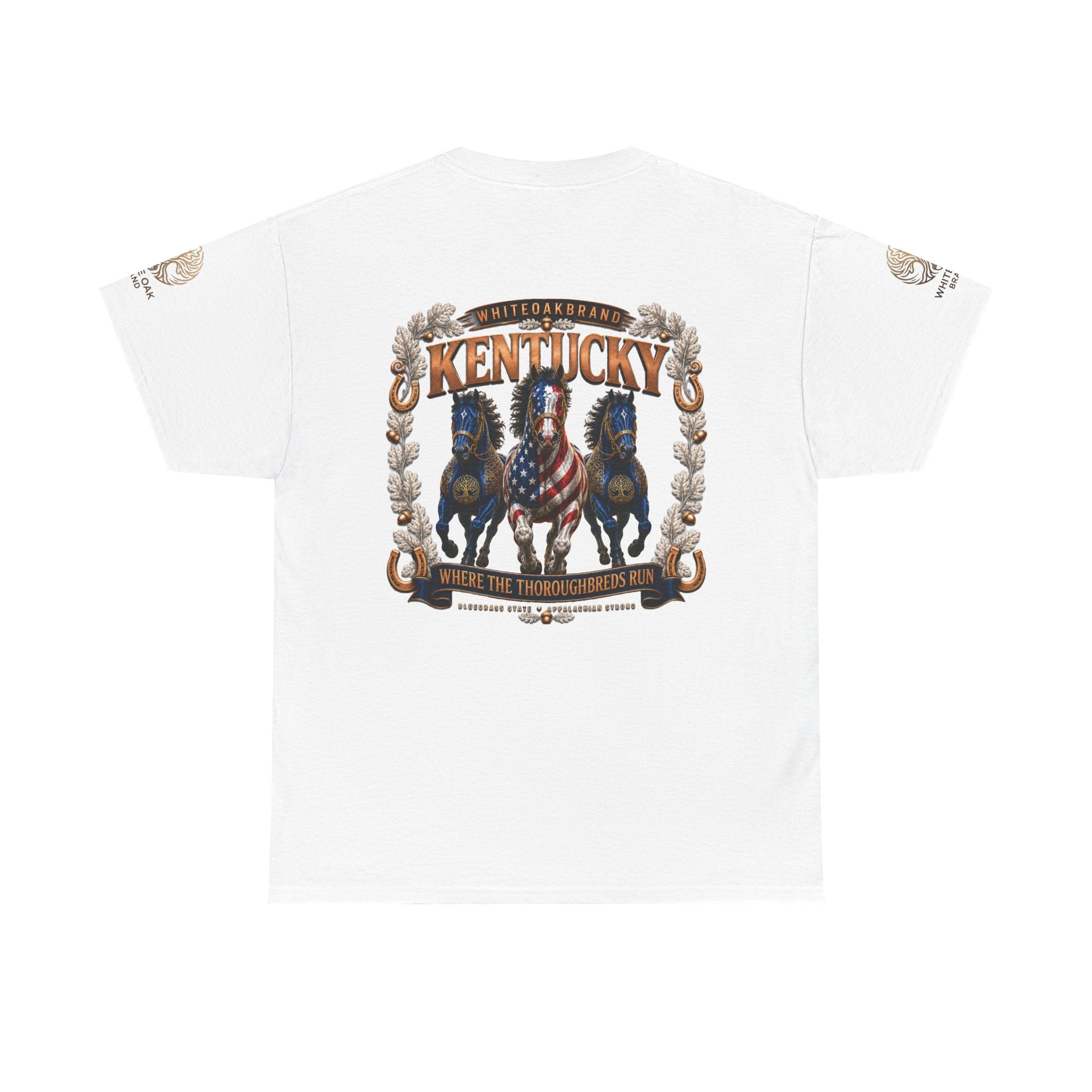 Kentucky Horse Team Graphic Tee — White Oak Bourbon Vintage-Style T-Shirt