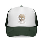 White Oak Brand Trucker Cap — Vintage Tree Logo Mesh Hat