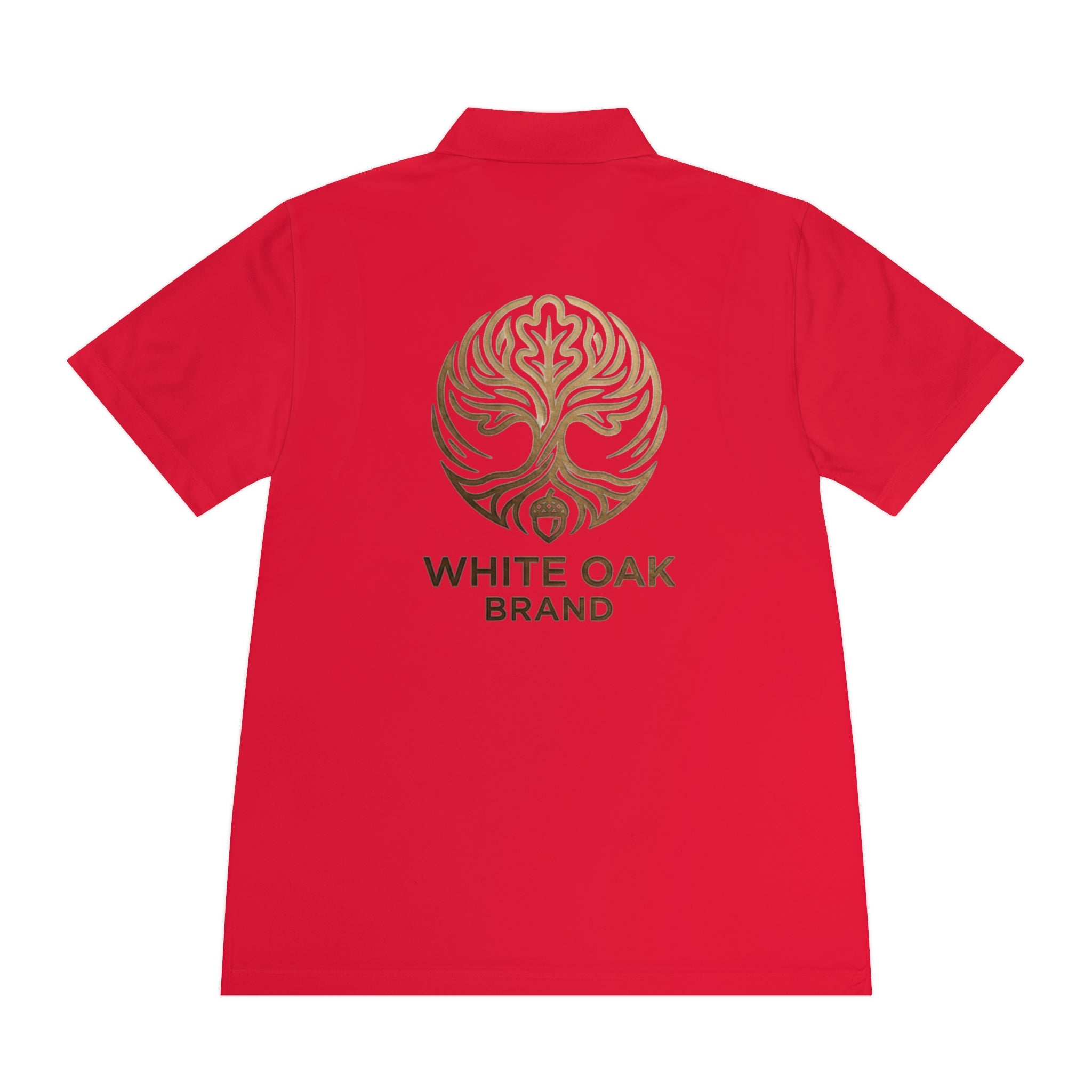 White Oak Brand Men's Polo — Embroidered Tree Logo Performance Shirt