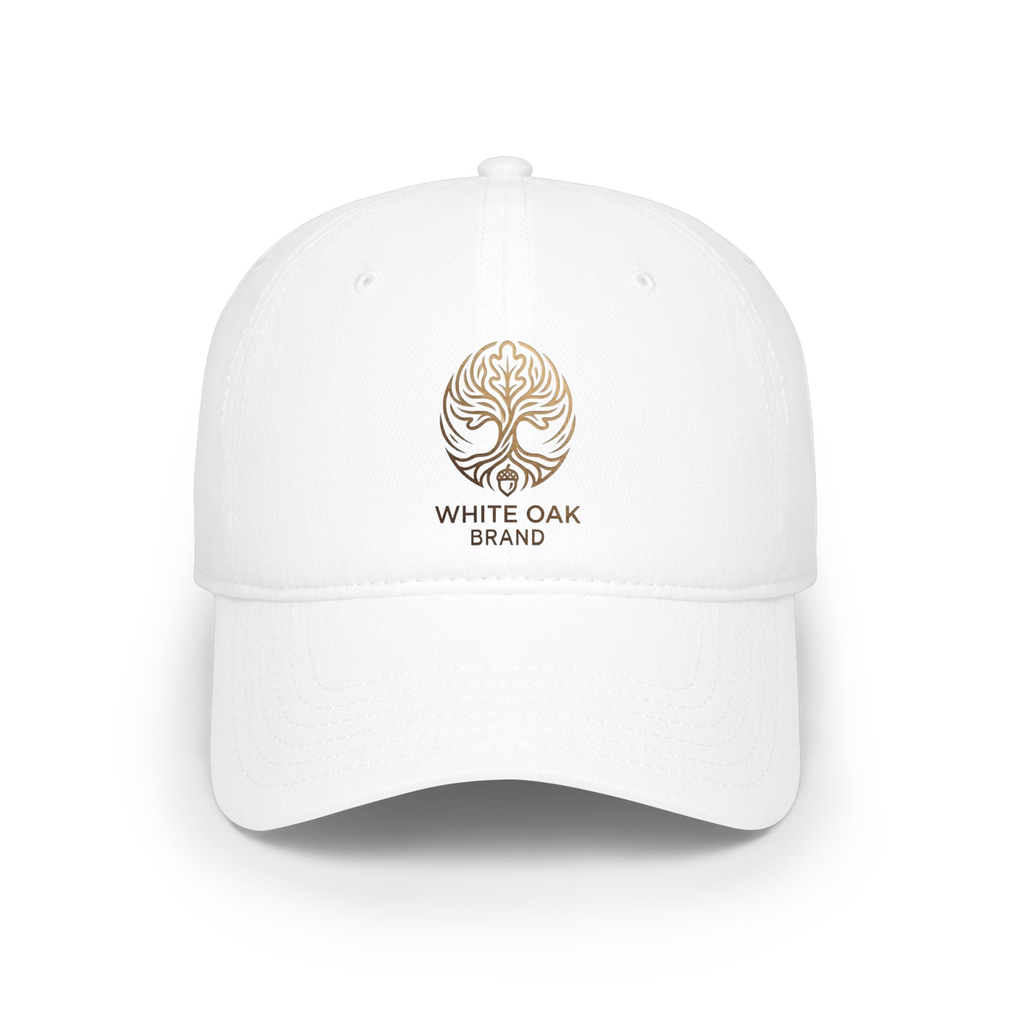 Embroidered White Oak Logo Baseball Cap
