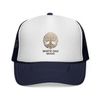 White Oak Brand Trucker Cap — Vintage Tree Logo Mesh Hat