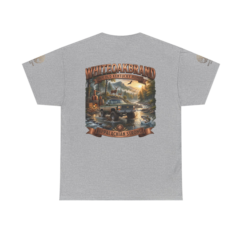 T-Shirt — White Oak Brand Appalachian Strength Graphic Tee (Truck, Mountains & River)