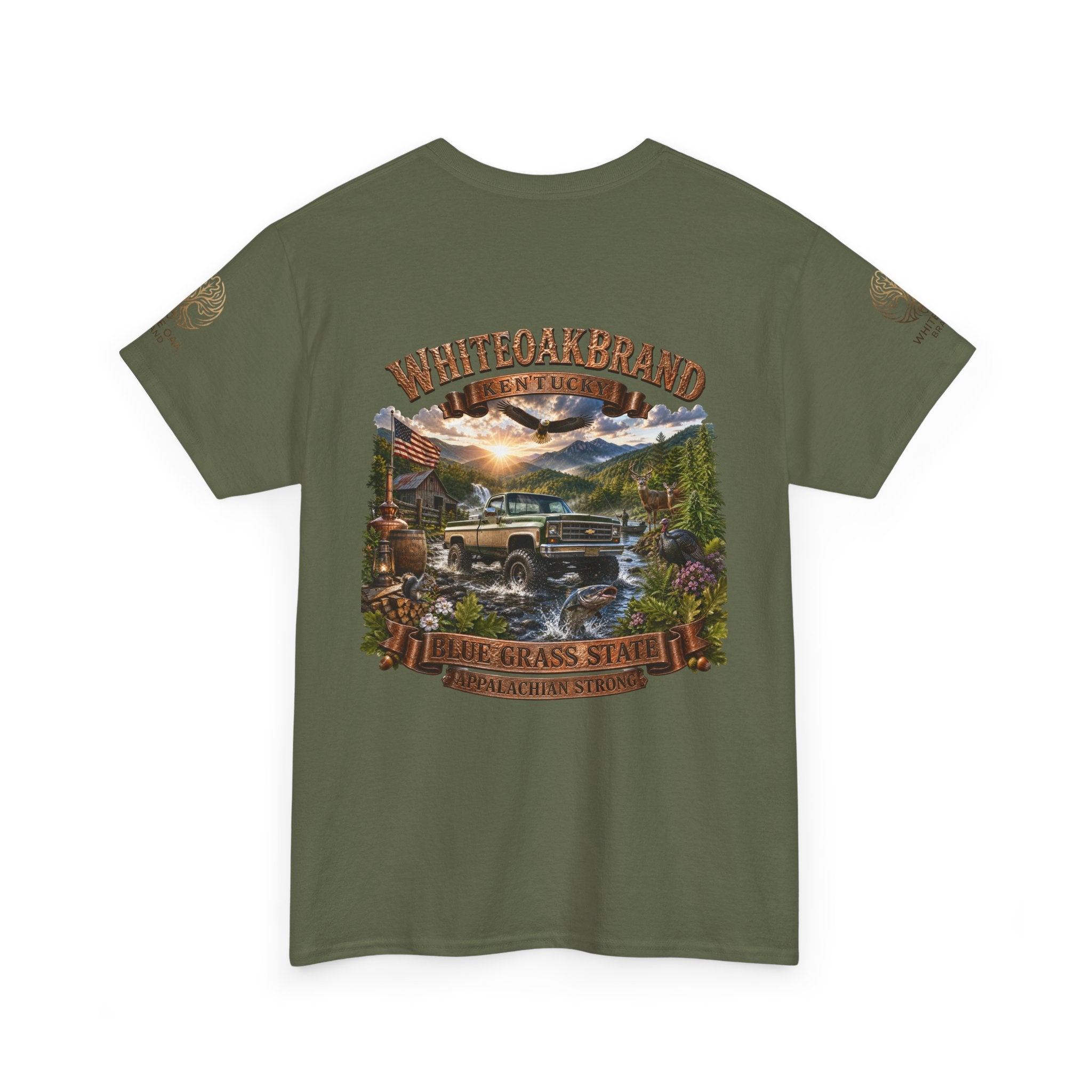 Vintage Off-Road Truck Tee — White Oak Brand "Bluegrass State" Graphic T-Shirt