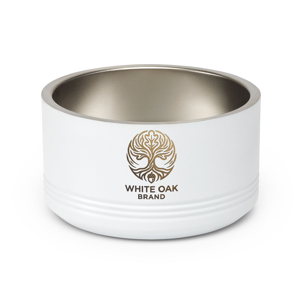 White Oak Brand Stainless Pet Bowl — 18oz Ceramic-Look Metal Dog & Cat Dish