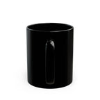 White Oak Brand Black Ceramic Mug — Gold Tree Logo Coffee Cup (11oz, 15oz)