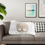 White Oak Logo Sherpa Blanket — Cozy Branded Throw for Home & Gifts