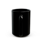 White Oak Brand Black Ceramic Mug — Gold Tree Logo Coffee Cup (11oz, 15oz)
