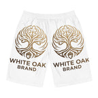 White Oak Brand Men's Board Shorts — Beach Swim Trunks with Oak Logo