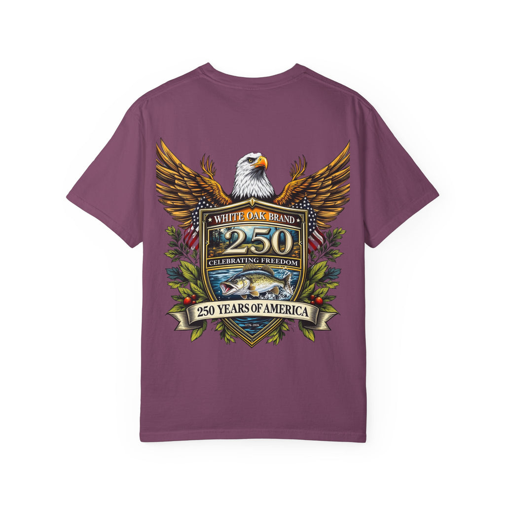 White Oak Brand Logo T-Shirt — Repeated Tree Emblem Tee