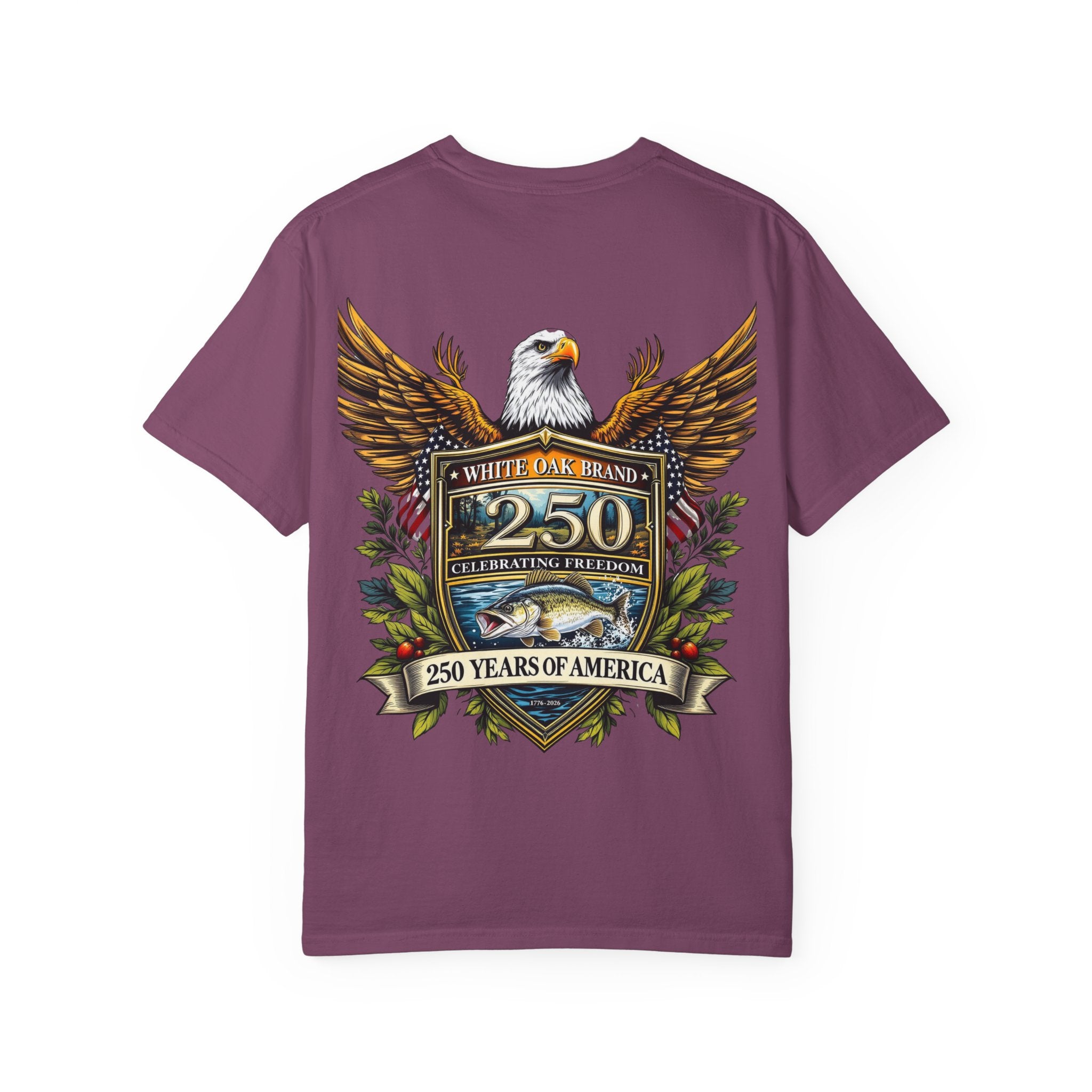 White Oak Brand Logo T-Shirt — Repeated Tree Emblem Tee