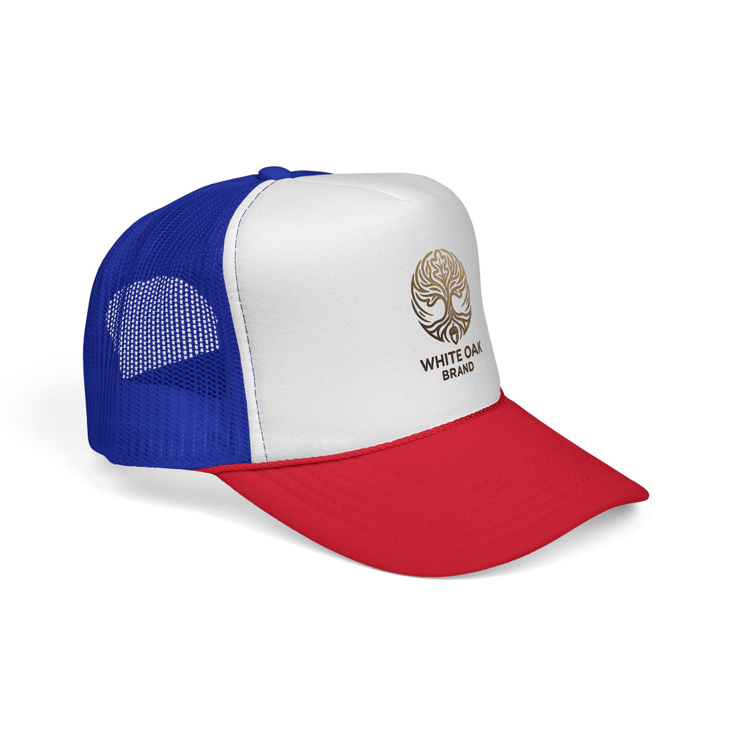 White Oak Brand Trucker Cap — Vintage Tree Logo Mesh Hat