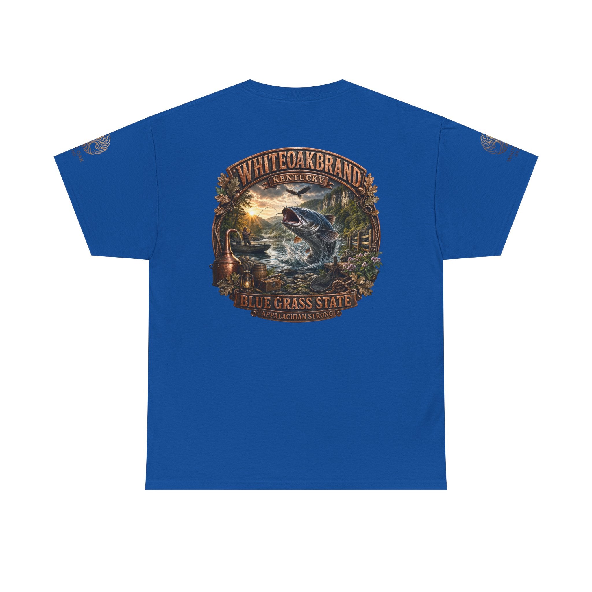 Fishing Graphic Tee — "White Oak Brand" Bluegrass State Catfish Shirt