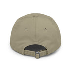 White Oak Distressed Cap — Rustic Gold Tree Logo Baseball Hat