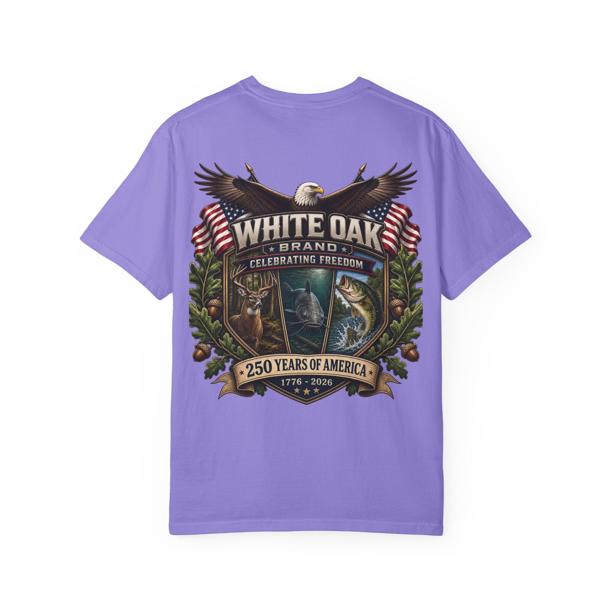 White Oak Brand Patriotic Eagle T-Shirt — "Celebrating Freedom" 250 Years of America Tee