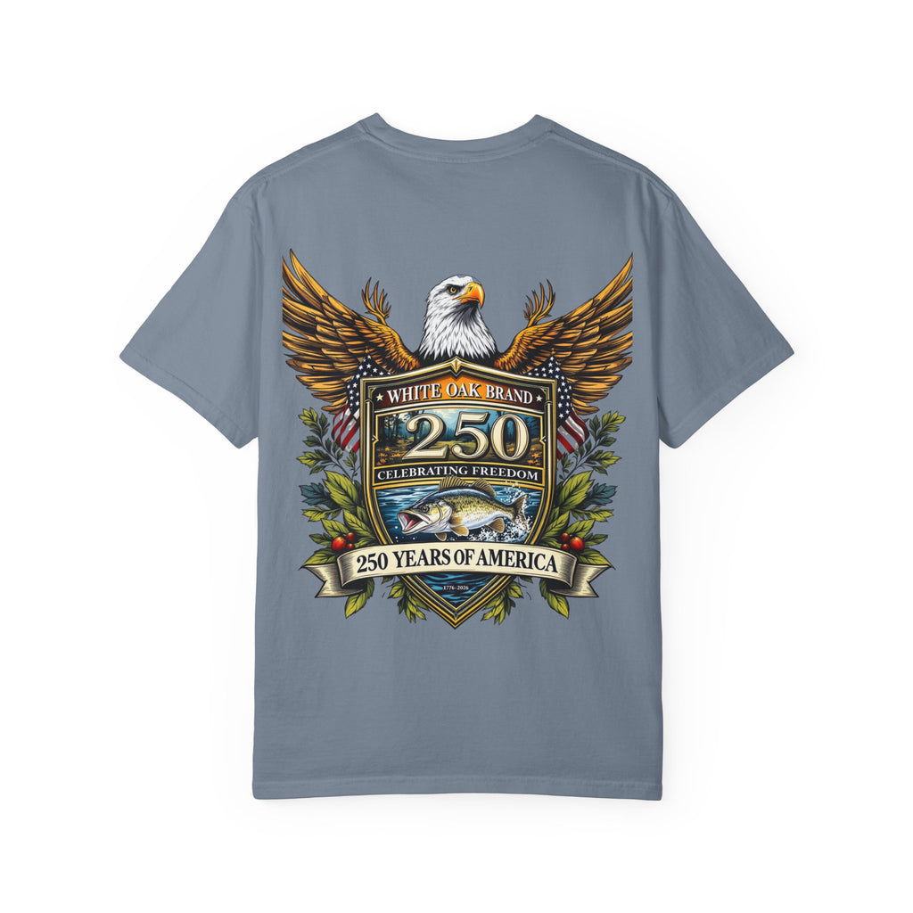 White Oak Brand Logo T-Shirt — Repeated Tree Emblem Tee