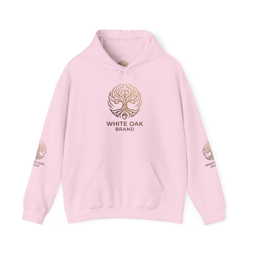 White Oak Brand Hoodie — Sunflowers, Fox & Rustic Nature Graphic