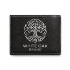 Leather Bi-Fold Wallet — White Oak Brand Tree Logo