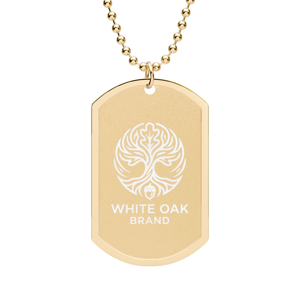 Tree of Life Dog Tag Necklace — White Oak Brand Stainless Pendant