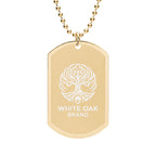 Tree of Life Dog Tag Necklace — White Oak Brand Stainless Pendant