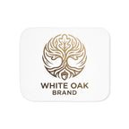 White Oak Logo Sherpa Blanket — Cozy Branded Throw for Home & Gifts