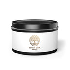 White Oak Tin Candle — Woodsy Aromatic Soy Candle in Travel Tin
