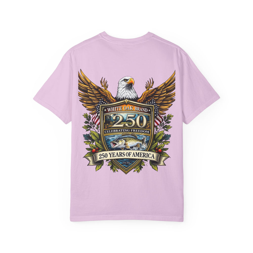 White Oak Brand Logo T-Shirt — Repeated Tree Emblem Tee