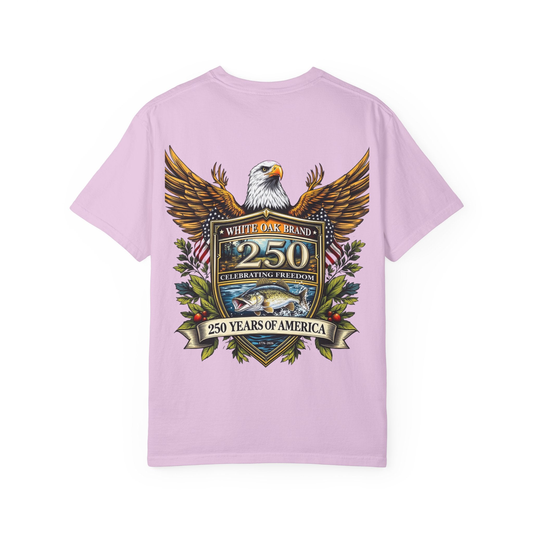 White Oak Brand Logo T-Shirt — Repeated Tree Emblem Tee