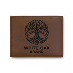 Leather Bi-Fold Wallet — White Oak Brand Tree Logo