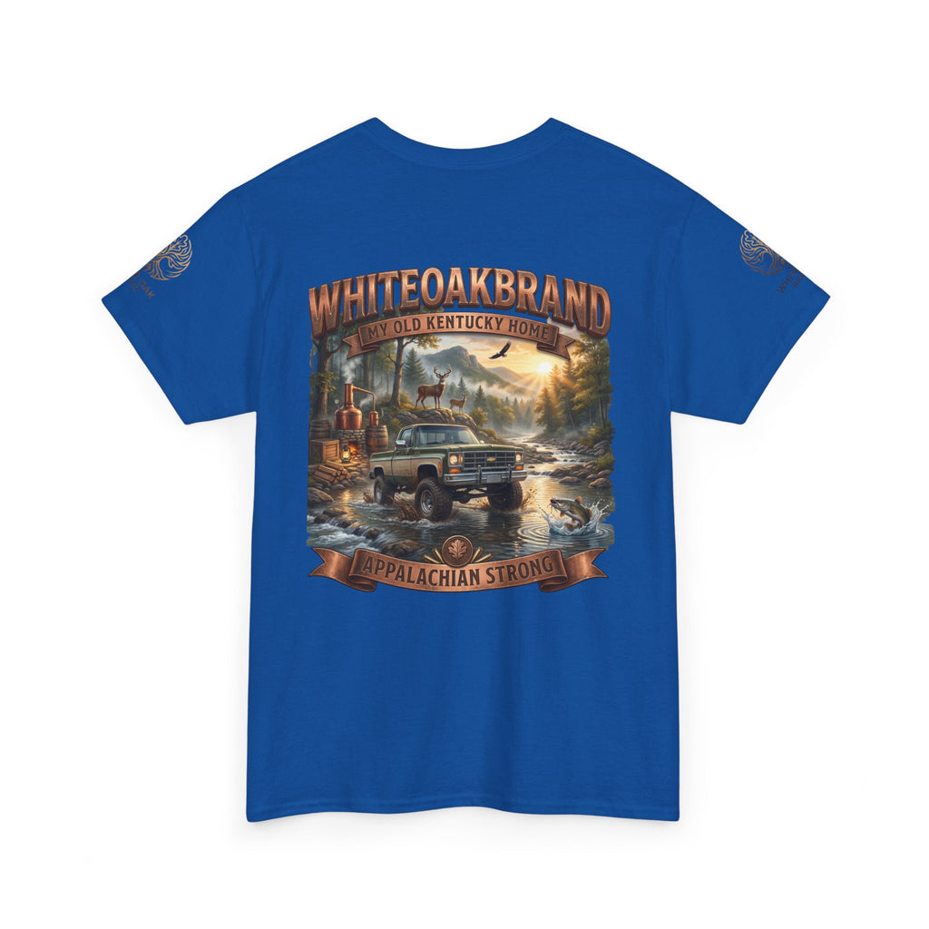 T-Shirt — White Oak Brand Appalachian Strength Graphic Tee (Truck, Mountains & River)
