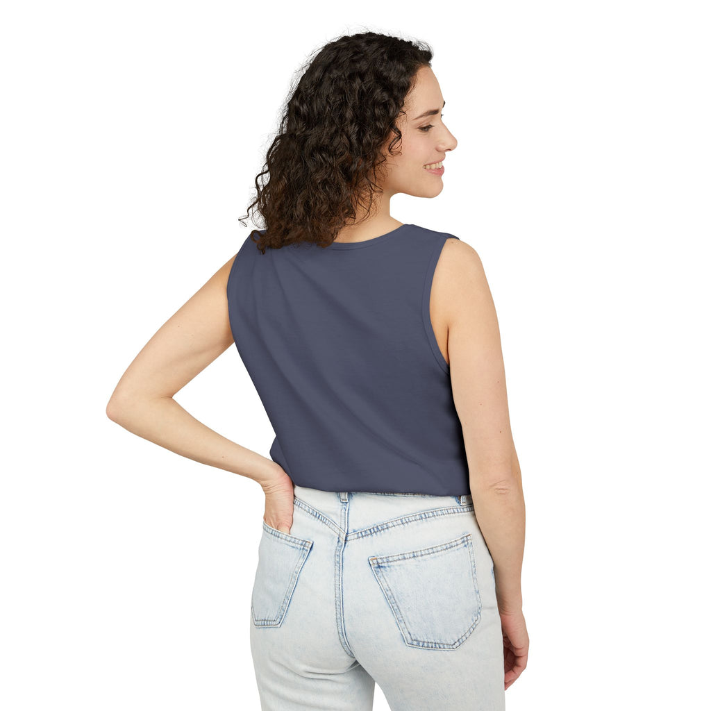 White Oak Brand Logo Tank Top — Minimal Tree Emblem Summer Tank