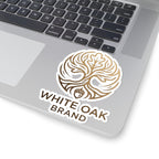 White Oak Brand Kiss-Cut Sticker — Gold Tree Logo Decal