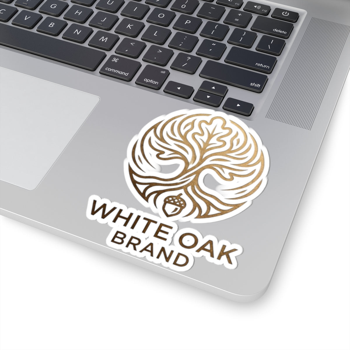 White Oak Brand Kiss-Cut Sticker — Gold Tree Logo Decal