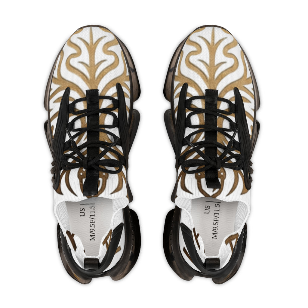 Men's Mesh Sneakers — Cream Zebra Print Athletic Shoes