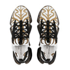 Men's Mesh Sneakers — Cream Zebra Print Athletic Shoes