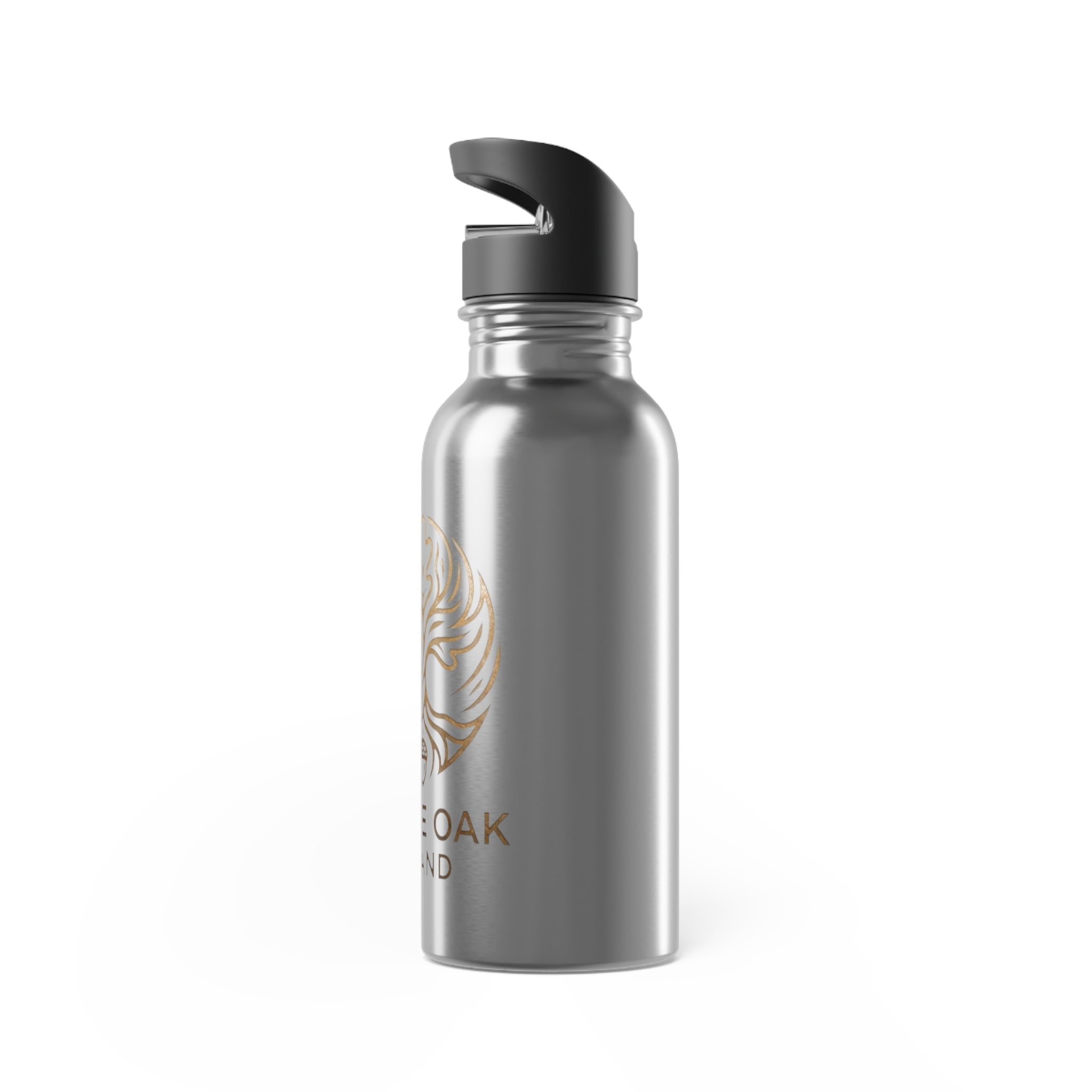 White Oak Stainless Steel Water Bottle (20oz) - Insulated Straw Bottle