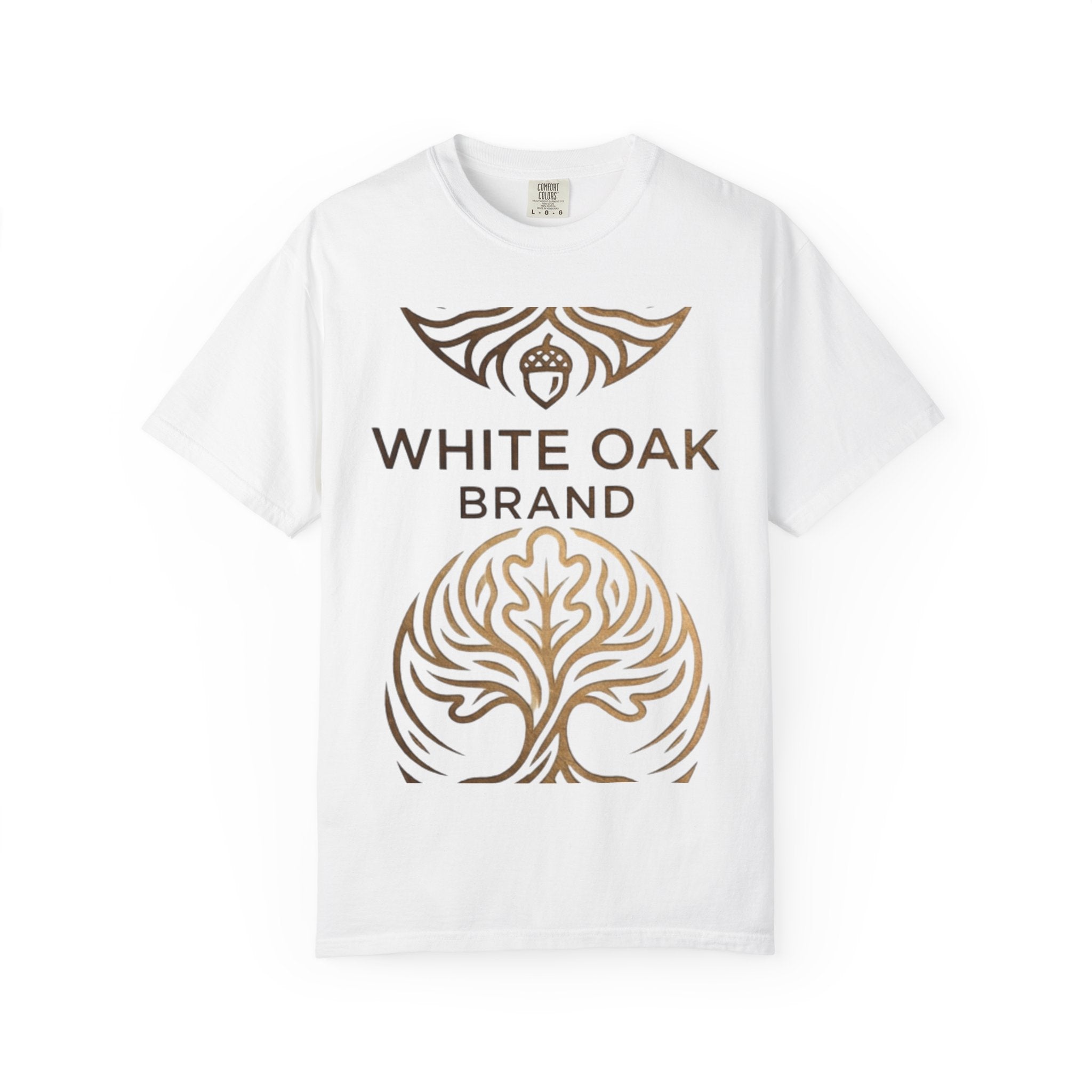 White Oak Brand Repeat Logo T-Shirt — Vintage Tree Skull Graphic Tee