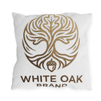 White Oak Brand Outdoor Pillow – Rustic Tree & Acorn Patio Cushion