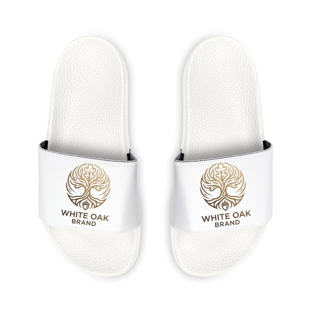 Youth Slide Sandals — White Oak Logo Removable-Strap Slides