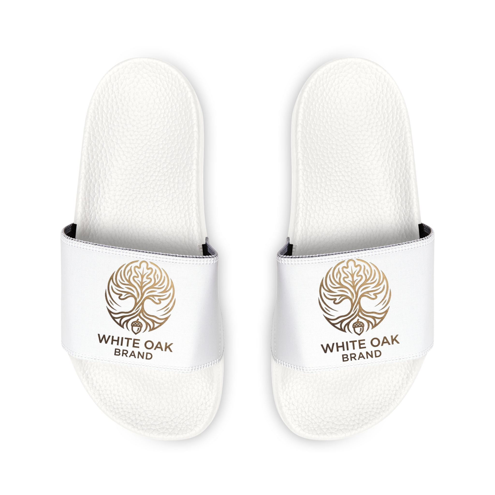 Youth Slide Sandals — White Oak Logo Removable-Strap Slides