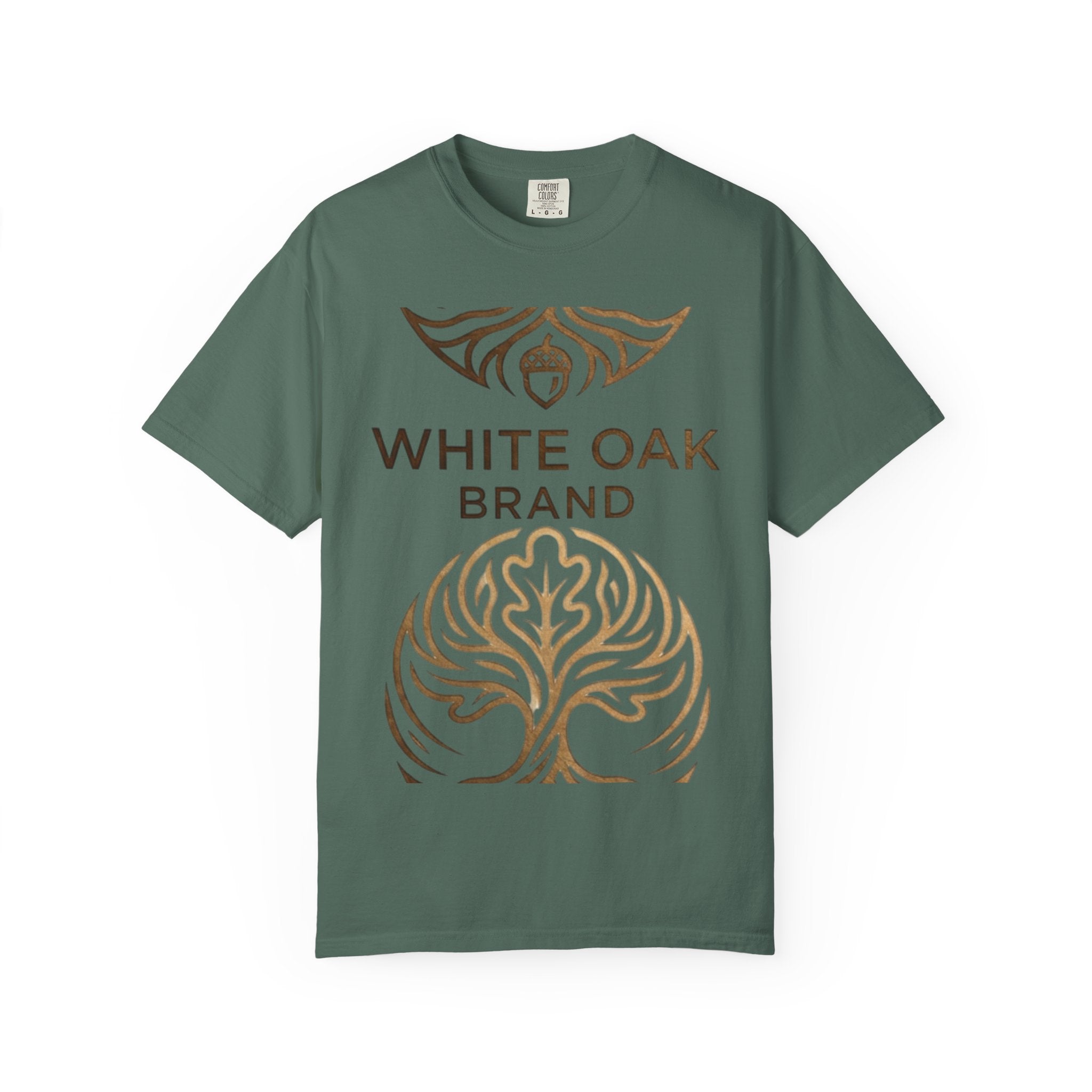 White Oak Brand Repeat Logo T-Shirt — Vintage Tree Skull Graphic Tee
