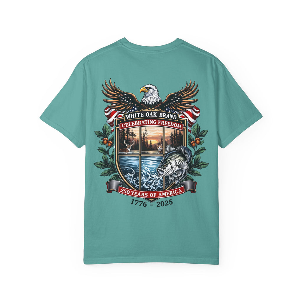 White Oak Brand Repeat Logo T-Shirt — Vintage Tree Skull Graphic Tee