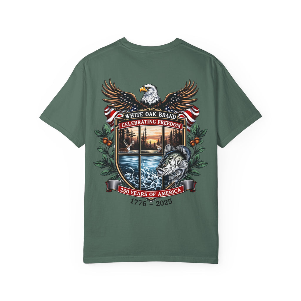 White Oak Brand Repeat Logo T-Shirt — Vintage Tree Skull Graphic Tee