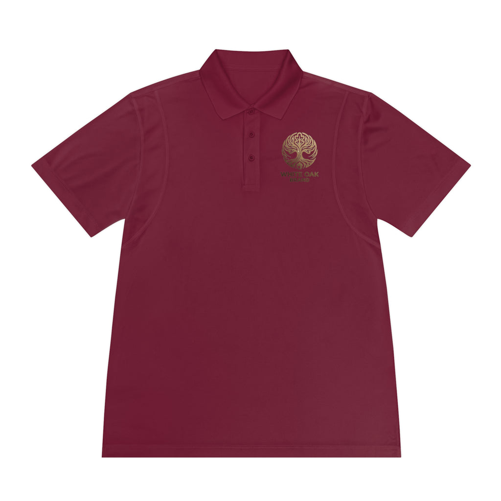 White Oak Brand Men's Polo — Embroidered Tree Logo Performance Shirt