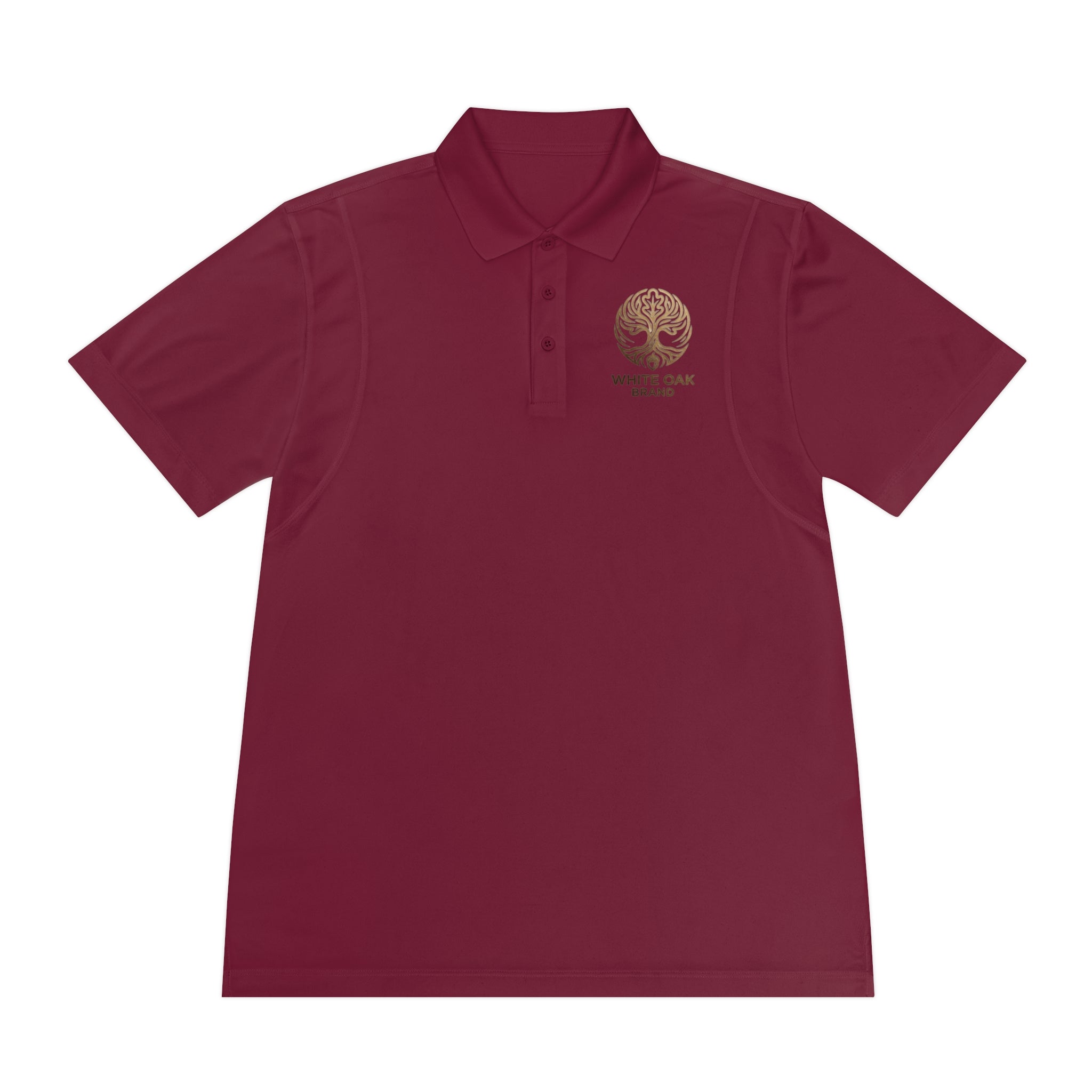 White Oak Brand Men's Polo — Embroidered Tree Logo Performance Shirt