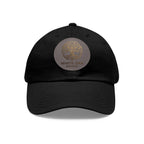 White Oak Leather Patch Dad Hat — Embossed Tree Logo Cap