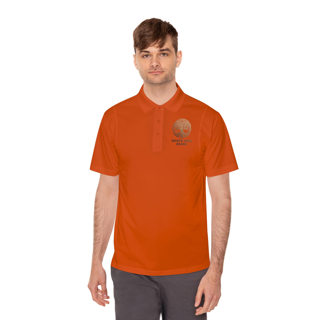 White Oak Brand Men's Polo — Embroidered Tree Logo Performance Shirt