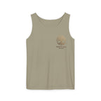 White Oak Brand Tank Top — Minimal Tree Logo Chest Print