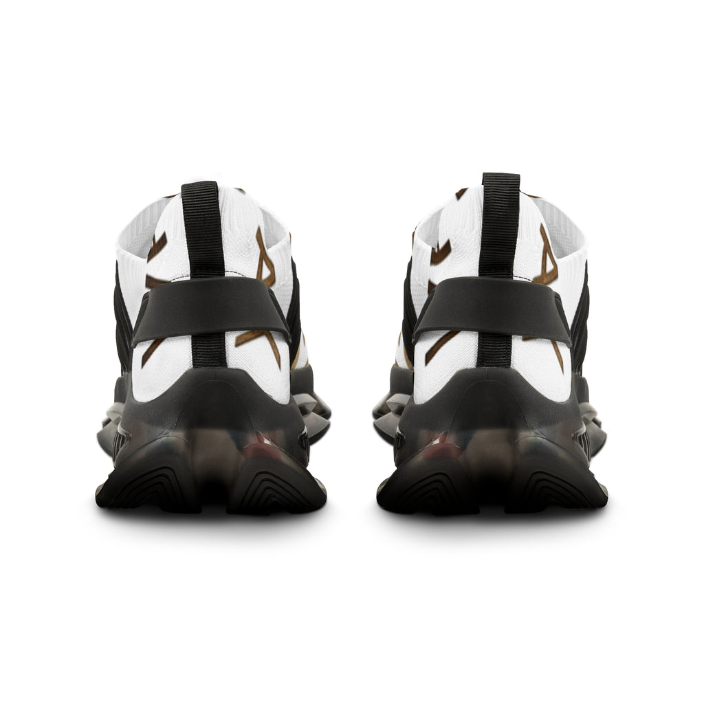 Men's Mesh Sneakers — Cream Zebra Print Athletic Shoes